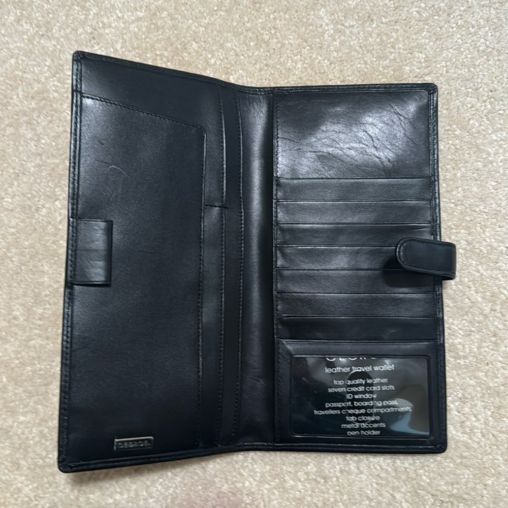 Travel wallet, leather
